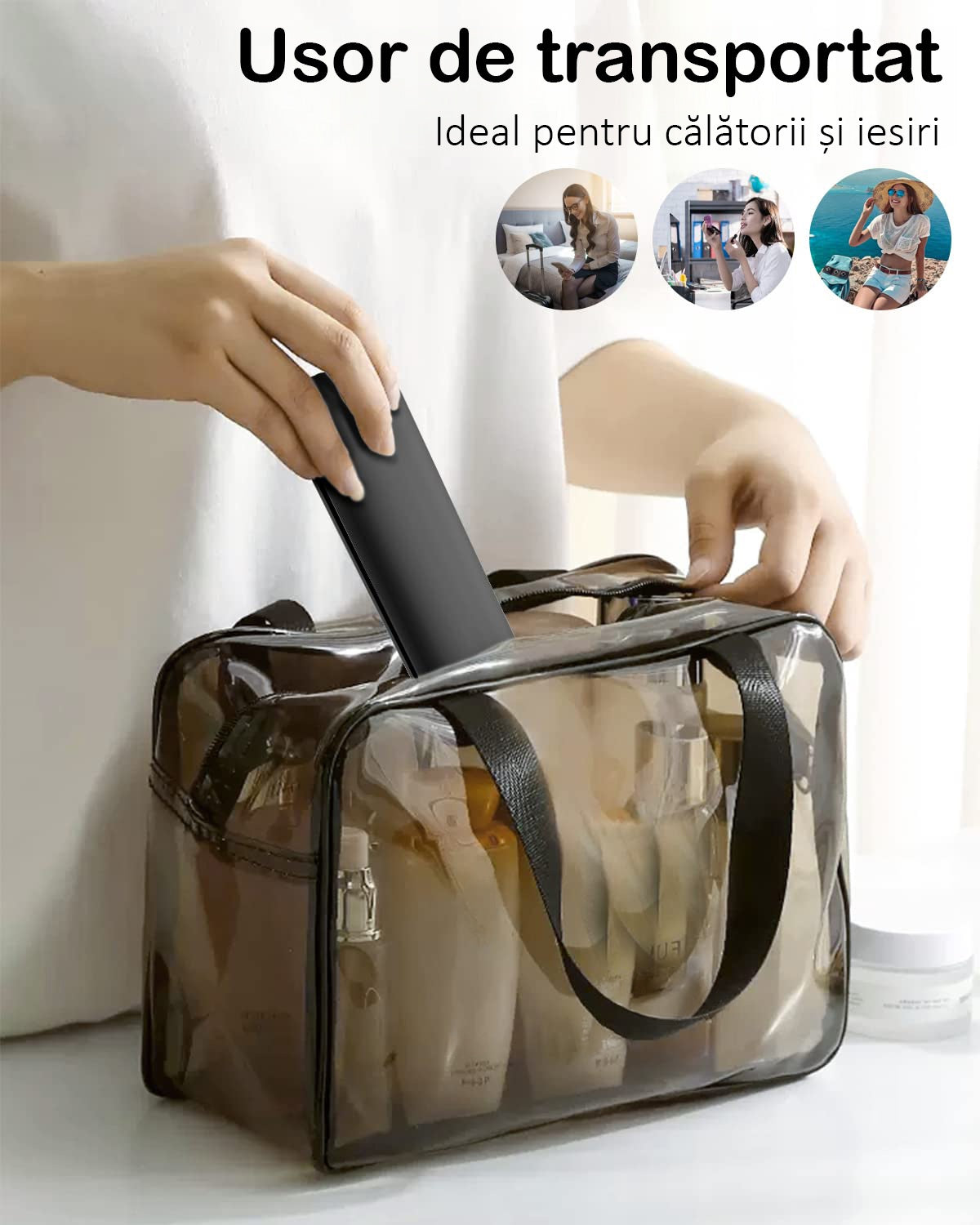Organizator pensule machiaj pentru calatorii, din silicon anti-cadere, portabil, elegant, usor, inchidere cu magnet – imaginea 6