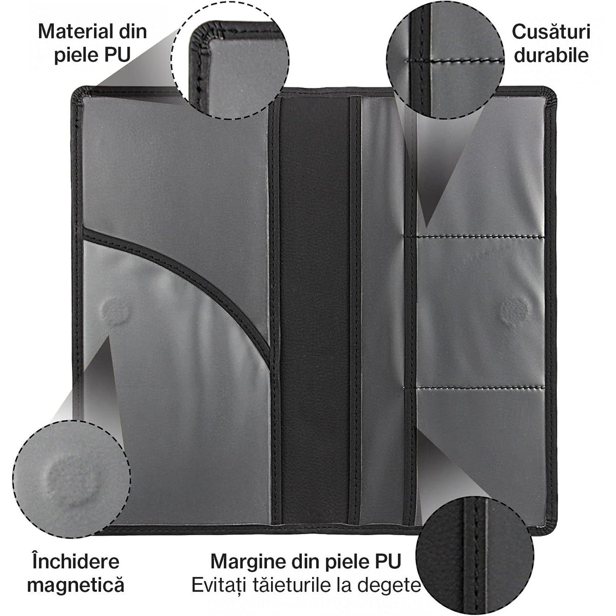 Organizator documente auto NextWave®️, port-document pentru inmatriculare si asigurare, mapa pliabila cu buzunare multiple – imaginea 6