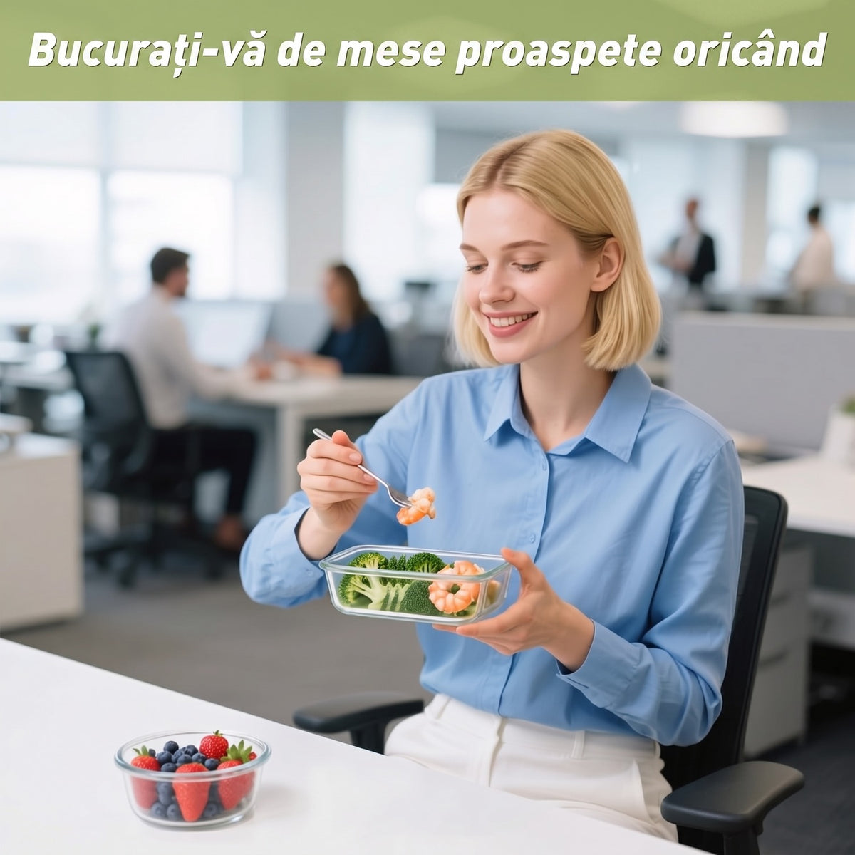 Set 15 Caserole Alimentare din sticla NextWave®️ Capace Etanse, Depozitare Frigider si Congelator, Potrivite pentru – imaginea 6