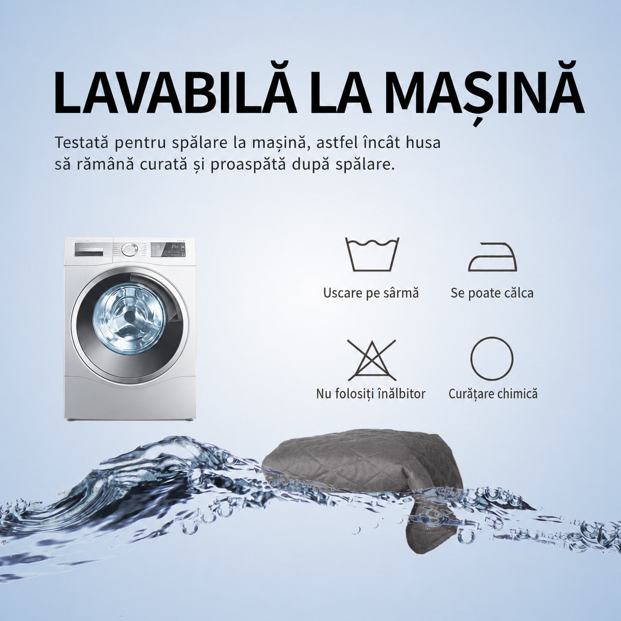 Husa fotoliu NextWave®, reversibila si matlasata, protectie rezistenta la apa pentru spatar, sezut si cotiere, impotriva – imaginea 6