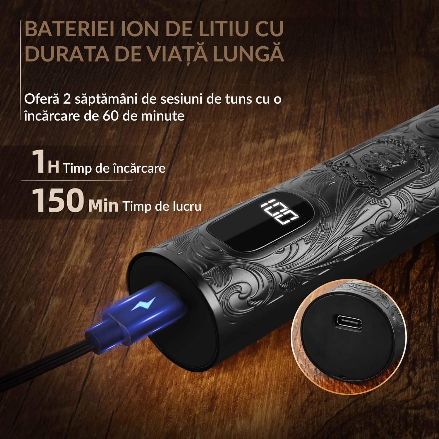 Masina de tuns si Aparat de ras BeGenius®, Multifunctionala 7 in 1, Lame Inox, Corp Metal, Profesional, Barba, Cap – imaginea 6