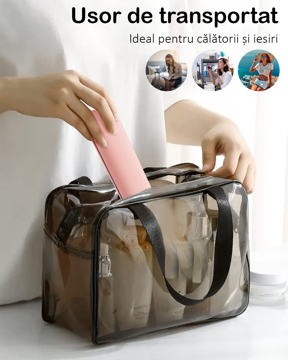 Organizator pensule machiaj pentru calatorii, din silicon anti-cadere, portabil, elegant, usor, inchidere cu magnet – imaginea 6