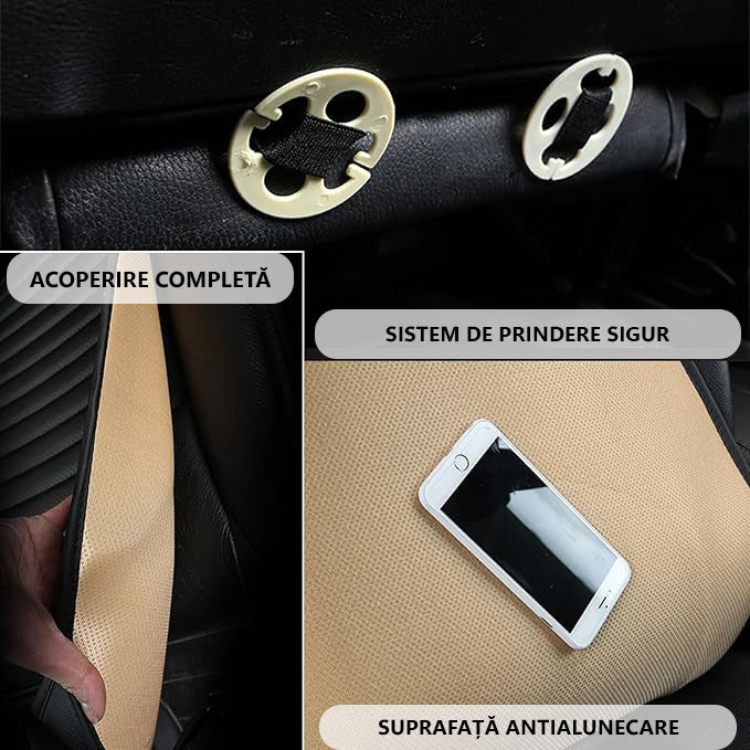 Husa scaun auto NextWave, impermeabila, antialunecare, bej, universala – imaginea 6