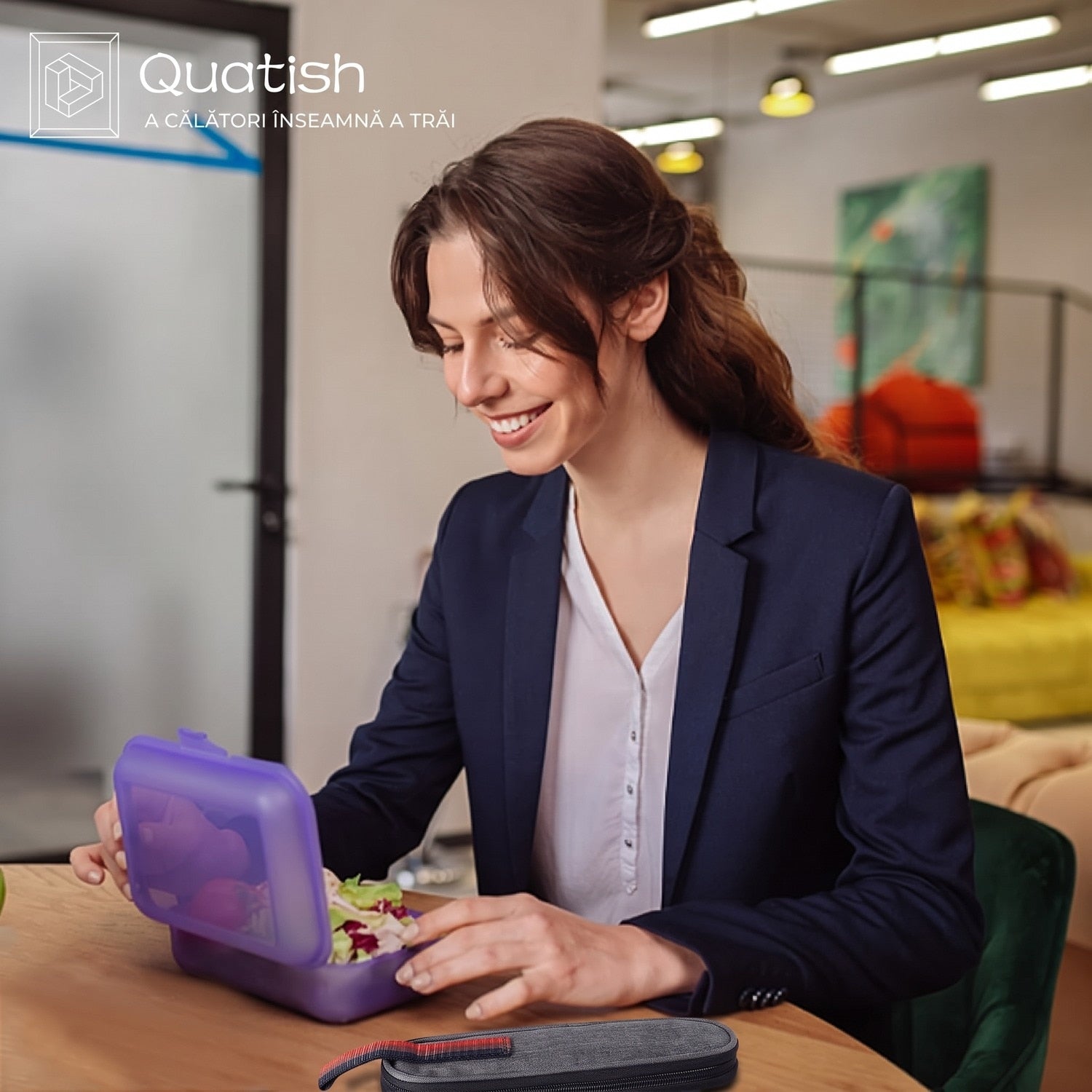 Set tacamuri de calatorie NextWave®, portabile si reutilizabile, fara zgomot la transport, cutit, furculita, lingura si – imaginea 6