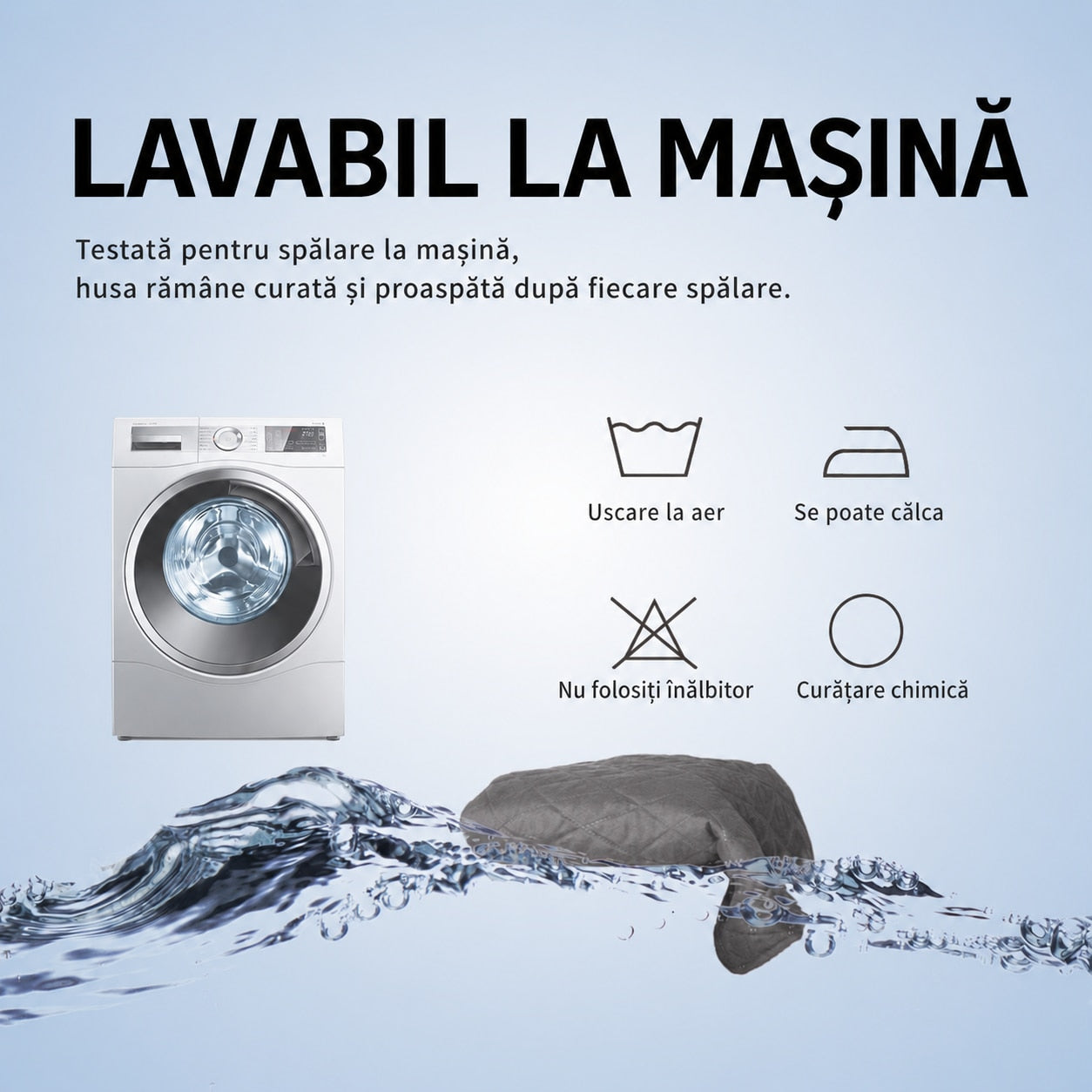 Husa canapea NextWave®, reversibila si matlasata, protectie rezistenta la apa pentru spatar, sezut si cotiere, impotriva – imaginea 6