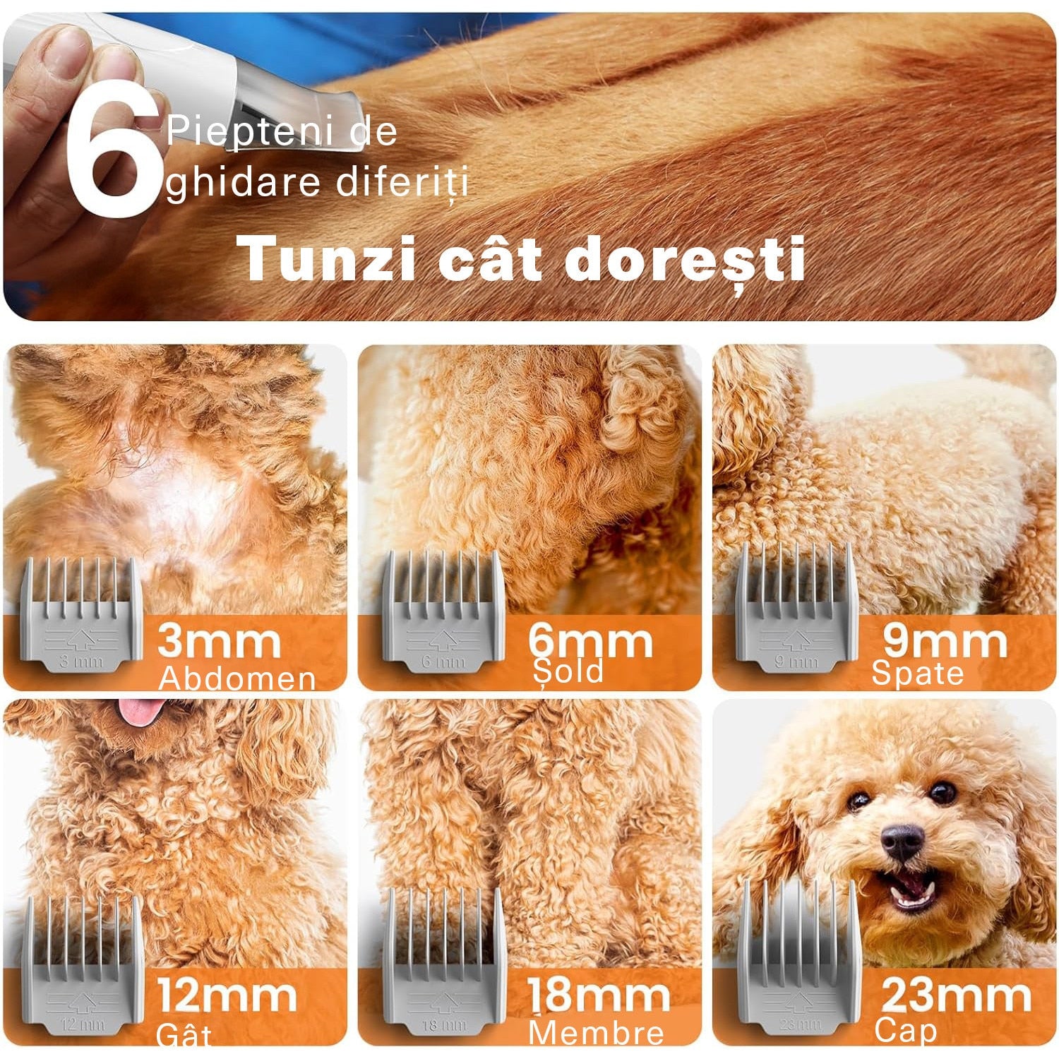 Masina De Tuns Animale, Caini, Pisici NextWave®, Aspirator 7 in 1 pentru toaletarea animalelor de companie si materiale – imaginea 6