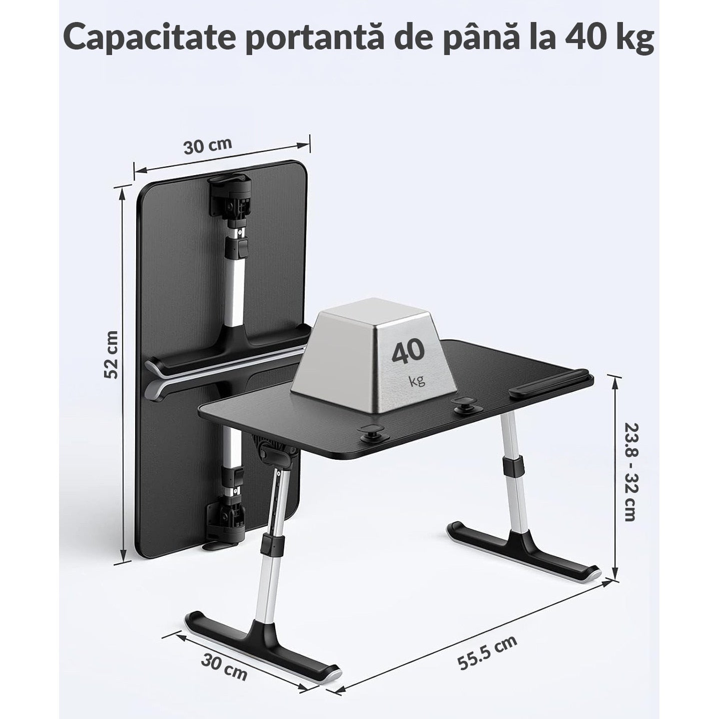 Masa pliabila pentru Laptop NextWave®️, pentru birou, pat sau canapea, 5 niveluri de inaltime si 4 unghiuri de inclinare – imaginea 6