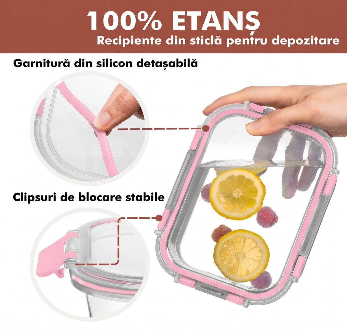 Set 15 Caserole Alimentare din sticla NextWave®️ Capace Etanse, Depozitare Frigider si Congelator, Potrivite pentru – imaginea 6