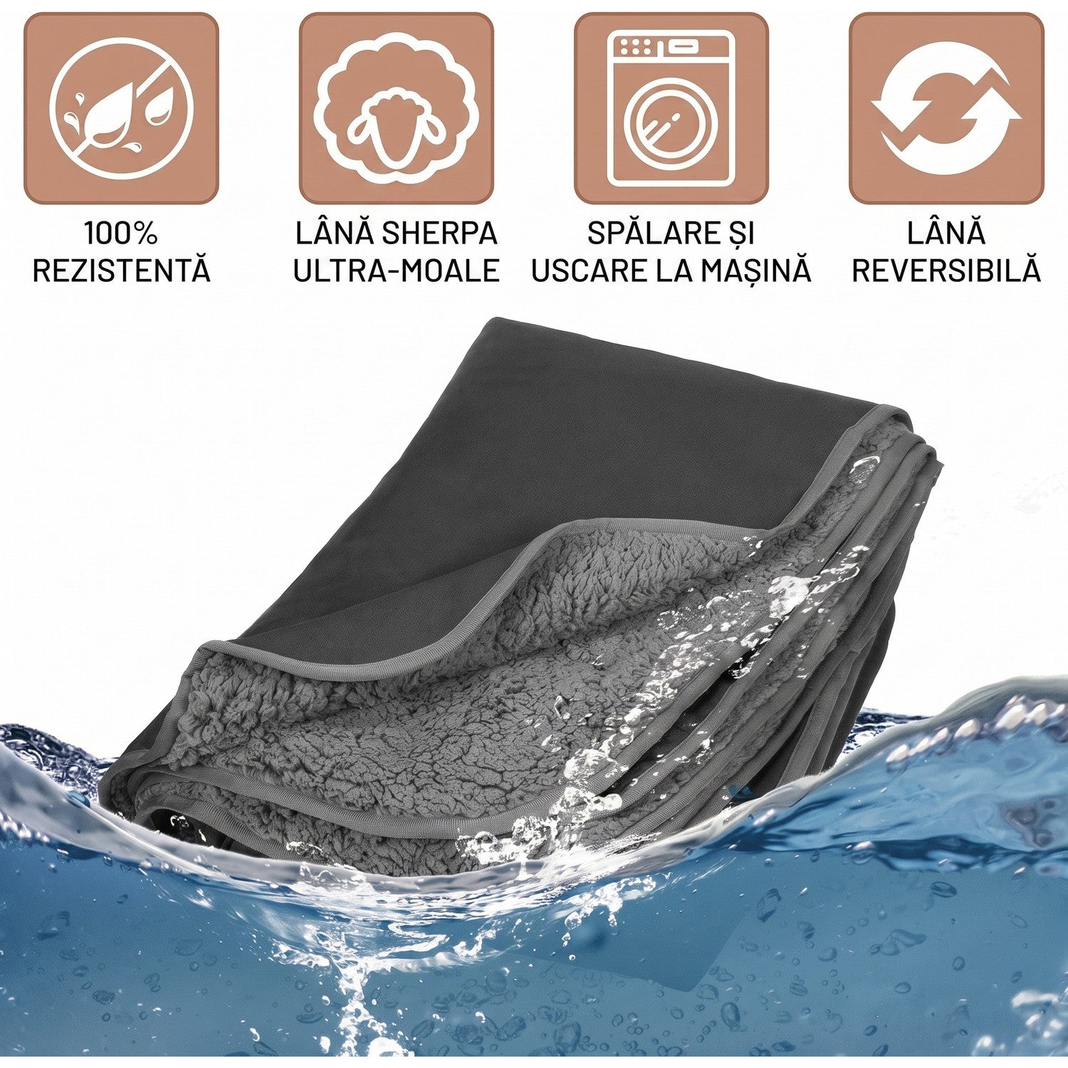 Patura pentru exterior NextWave®️, rezistenta la vant si calduroasa idela pentru calatorit, design in 3 straturi, pliabila – imaginea 6