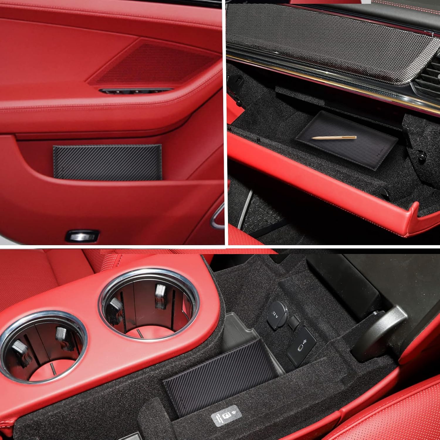 Organizator documente auto NextWave®, pentru talon, asigurare, permis si carduri, 6 compartimente cu ferestre transparente – imaginea 6