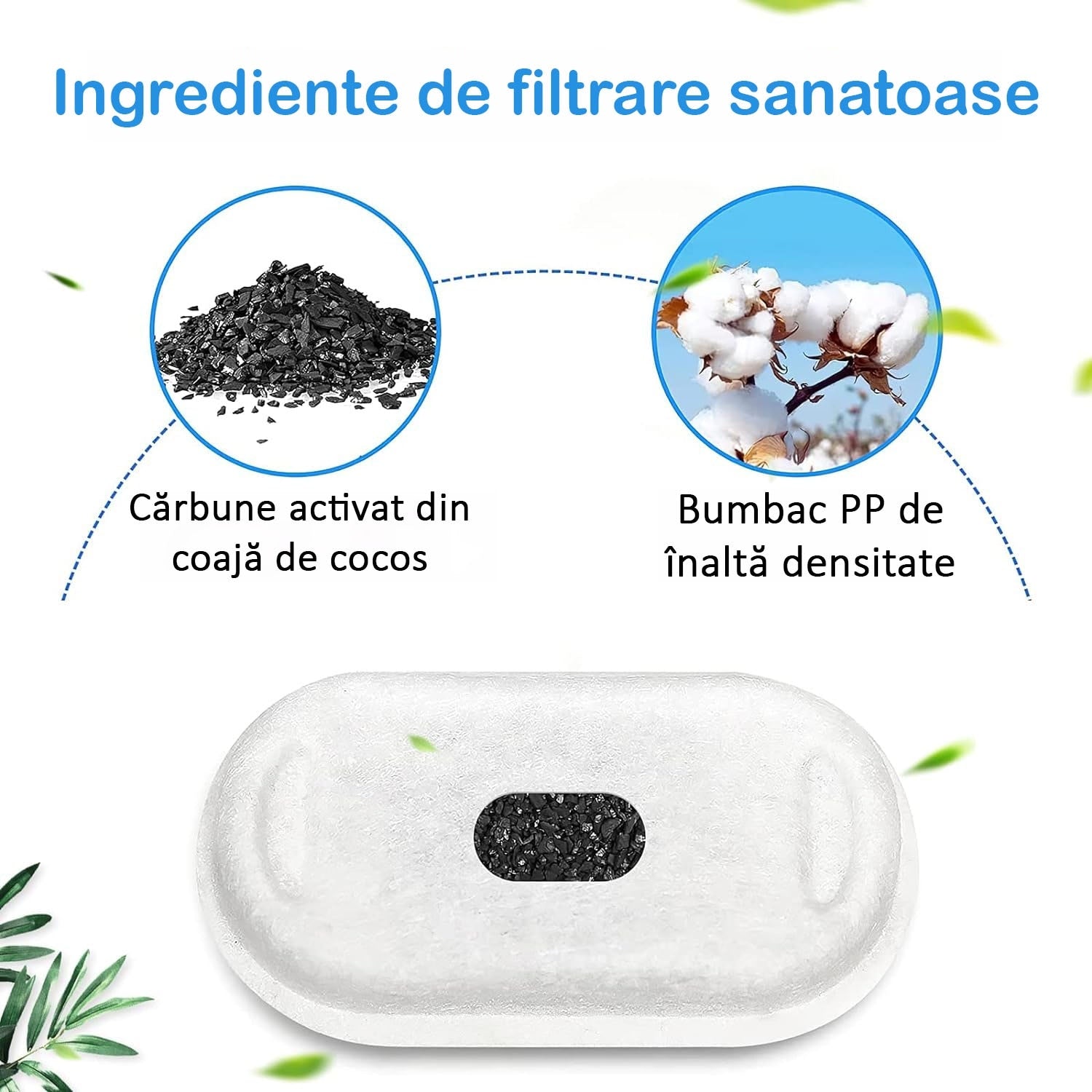 Set 4 filtre de rezerva pentru fantana pentru pisici si caini NextWave®️ dispenser de apa tip adapator, din Inox – imaginea 6