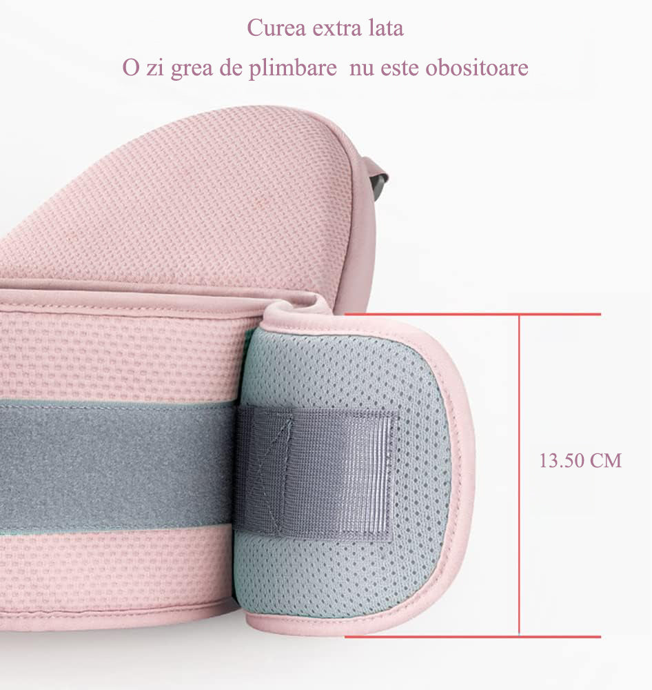 Marsupiu Ergonomic pentru bebe, Multifunctional 2 in 1 ajustabil si detasabil, support sezut si lombar, 0-36l luni, all – imaginea 6