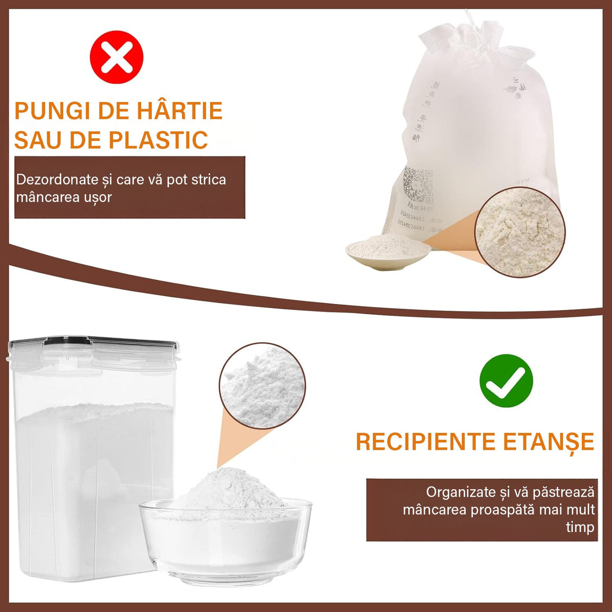 Set 24 cutii depozitare alimente NextWave® – plastic alimentar transparent fara BPA, capace etanse cu garnitura, 4 – imaginea 7