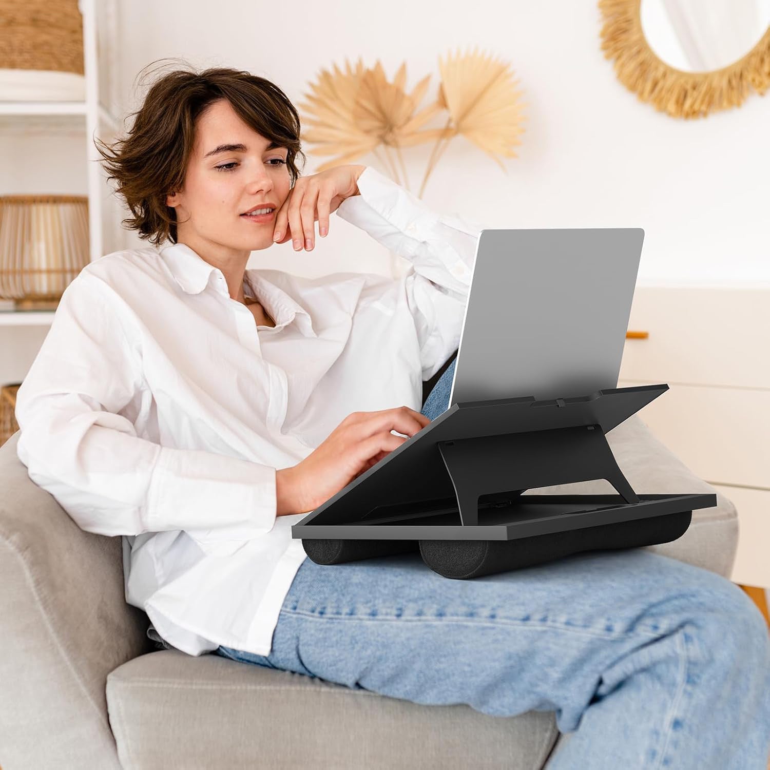 NextWave® Masa laptop reglabila cu perna – 9 unghiuri ajustabile, suport pentru laptop pana la 15,6", mouse pad integrat – imaginea 7