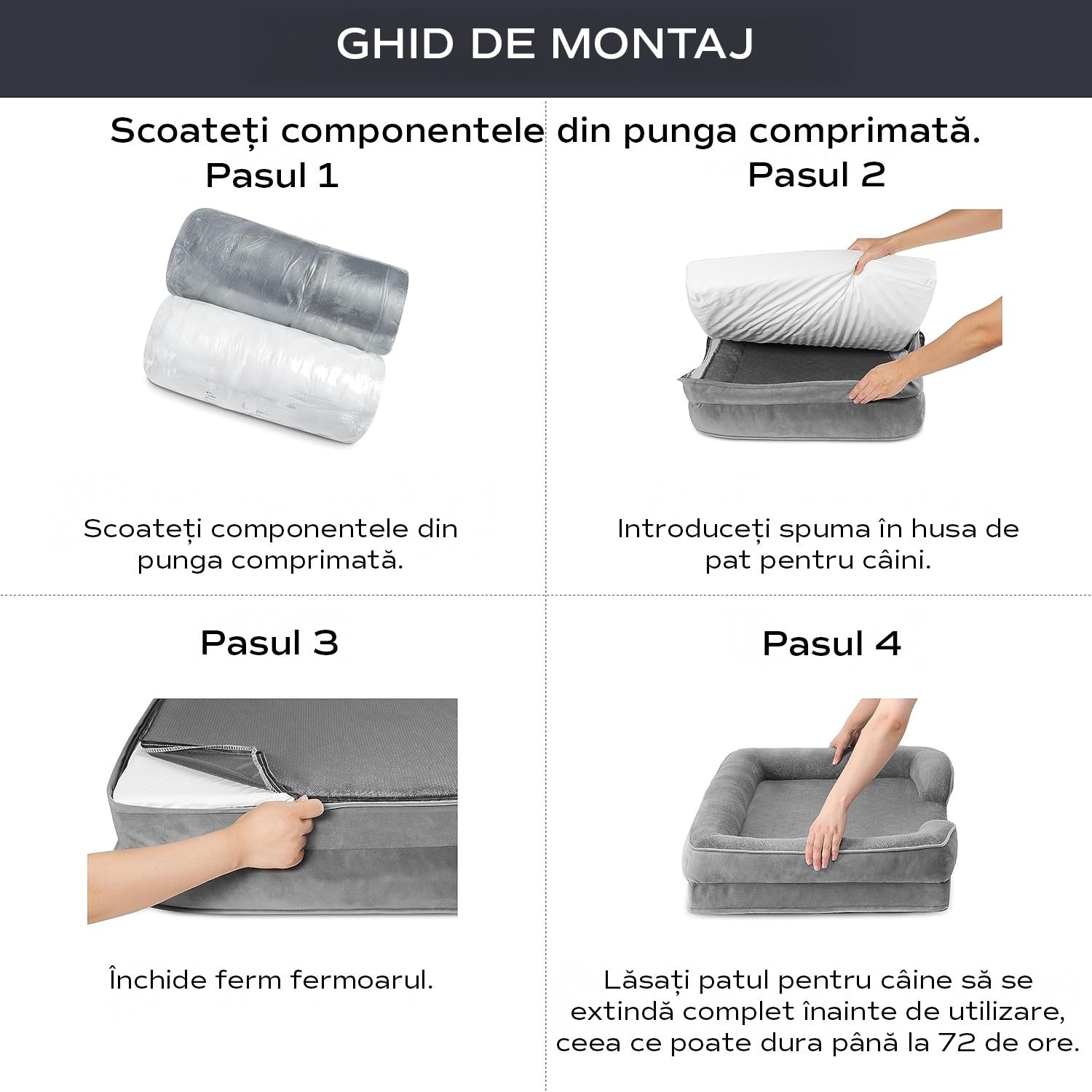 Pat Ortopedic Tip Canapea pentru Caini, Ultra Confortabile pentru Caini de Talie Foarte Mare, Pat Respirabil si Impermeabil – imaginea 7