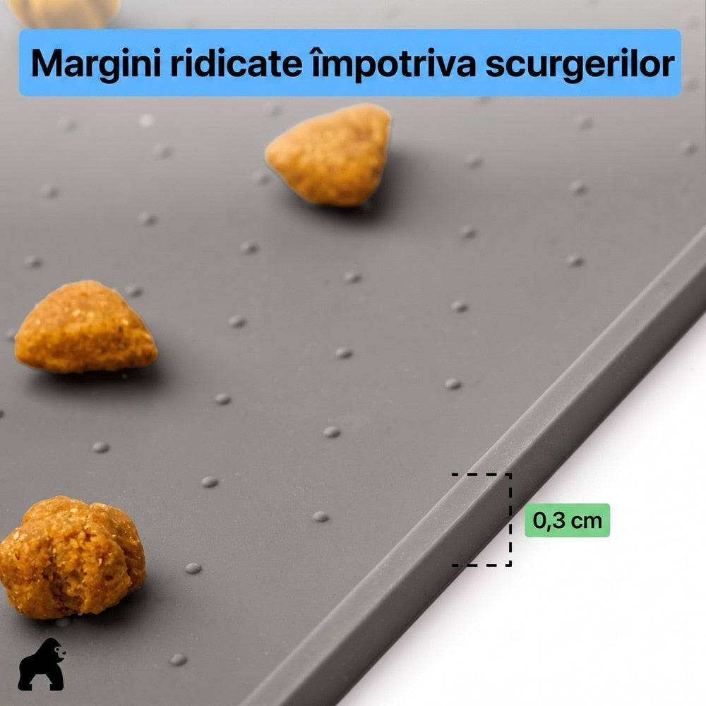 Covoras pentru hranirea animalelor NextWave®️, protejeaza podelele, 100% impermeabil, margini ridicate de 0, 3 cm impotriva – imaginea 7