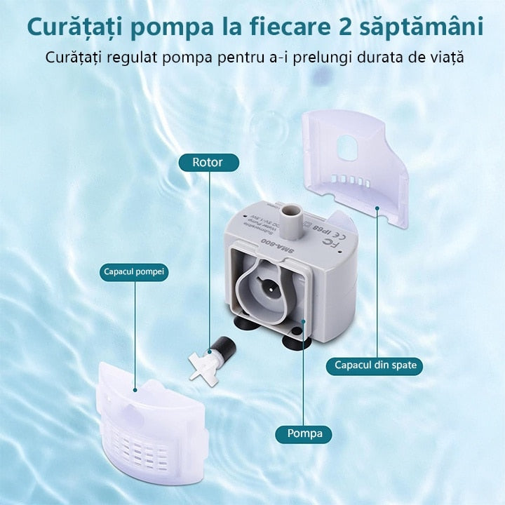 Pompa de apa pentru dispenser apa automat NextWave®, tip fantana pentru caini si pisici, compatibila cu fantanile de inox – imaginea 7