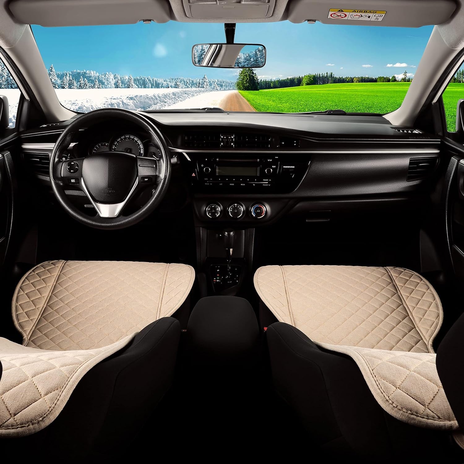 Husa scaun auto universala NextWave®️, ofera protectie scaun fata, universala, masina personala, taxi, ride sharing – imaginea 7