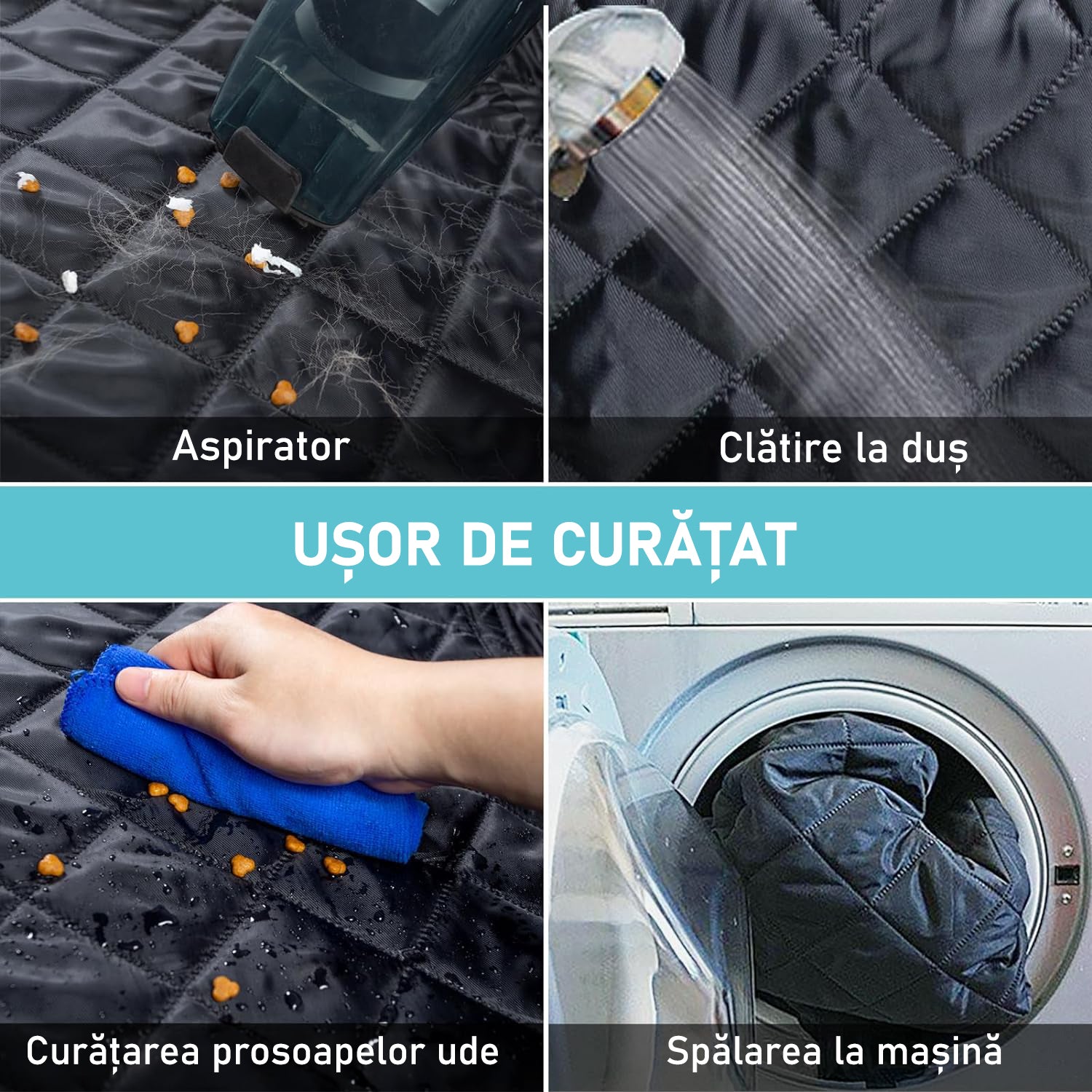 Husa scaune auto protectie si transport animale NextWave®️, pentru caini, pisici de toate taliile, ofera protectie 3-1 – imaginea 8