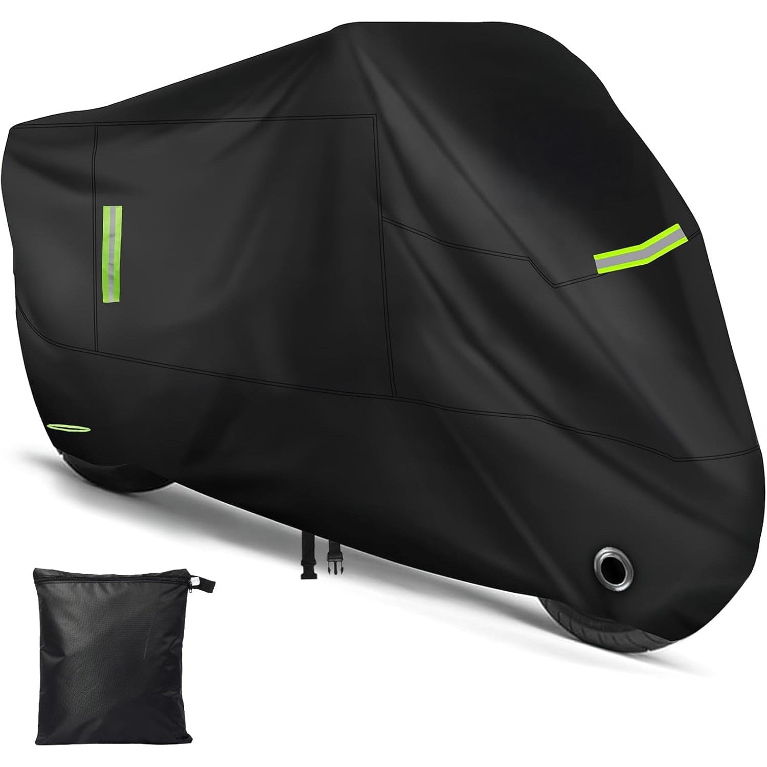 Husa motocicleta NextWave® XXL 245×104×125 cm – impermeabila, rezistenta la vant si praf, protectie UV, cu benzi – imaginea 8