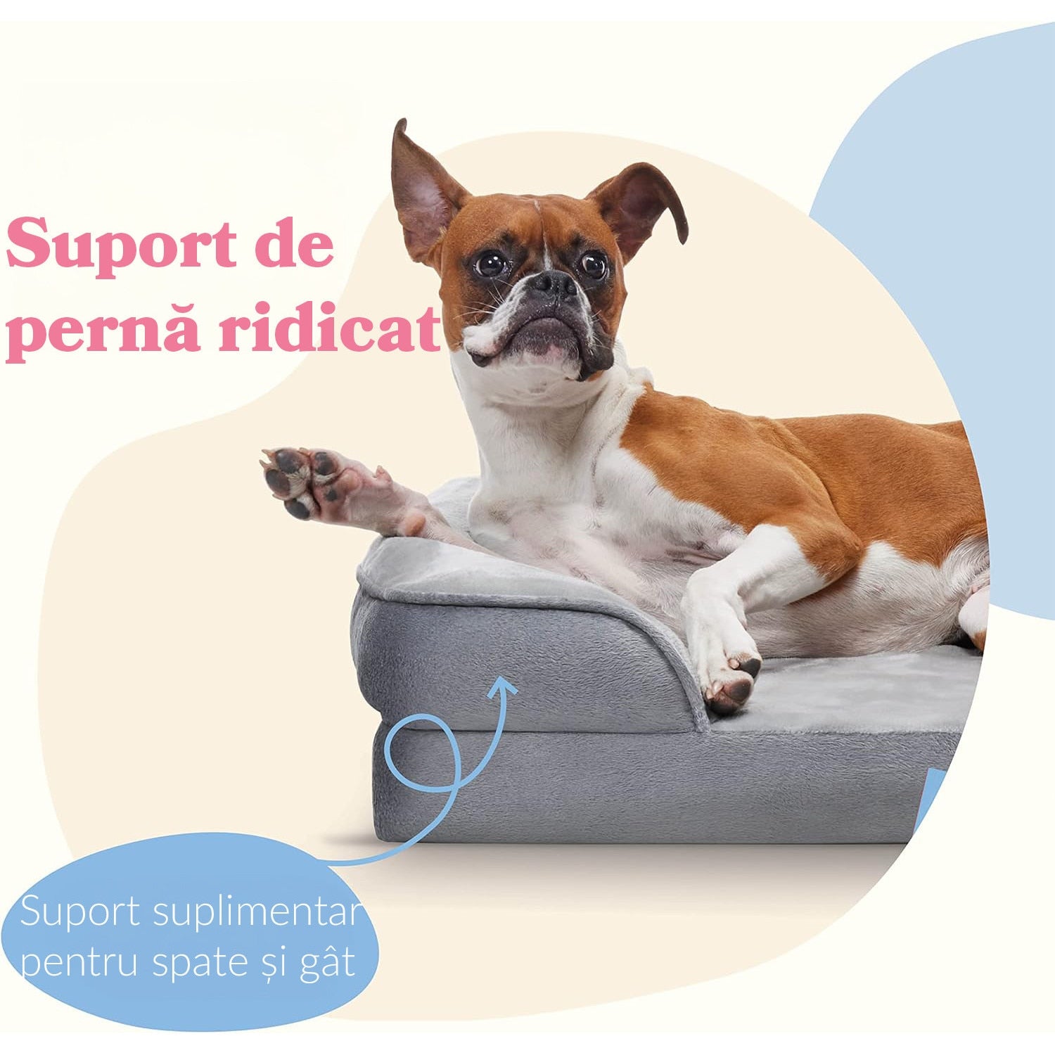 Pat Ortopedic Tip Canapea pentru Caini, Ultra Confortabile pentru Caini de Talie Foarte Mare, Pat Respirabil si Impermeabil – imaginea 8