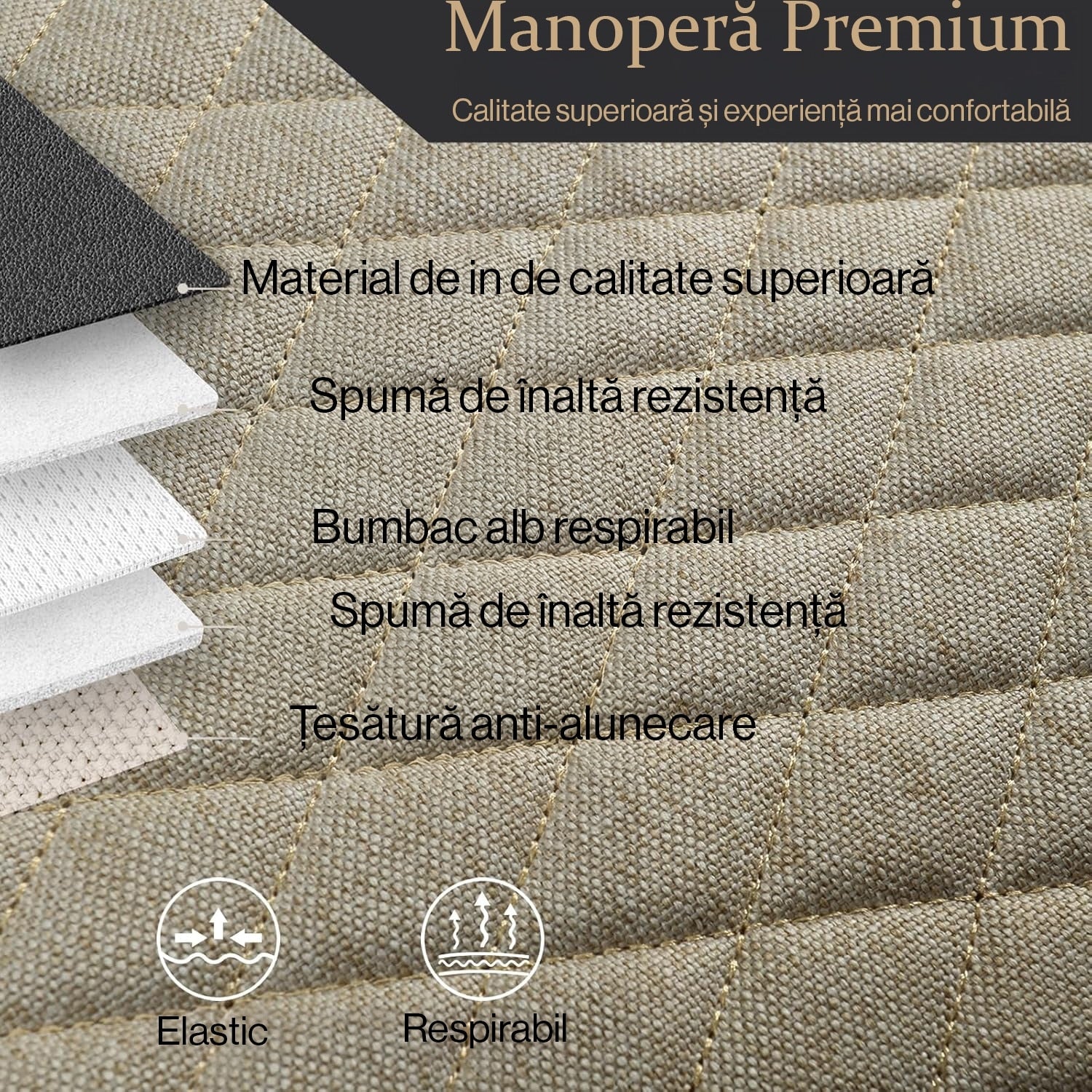 Husa scaun auto universala NextWave®️, ofera protectie pentru sezut scaun fata, design elegant cu buzunar pentru depozitare – imaginea 8