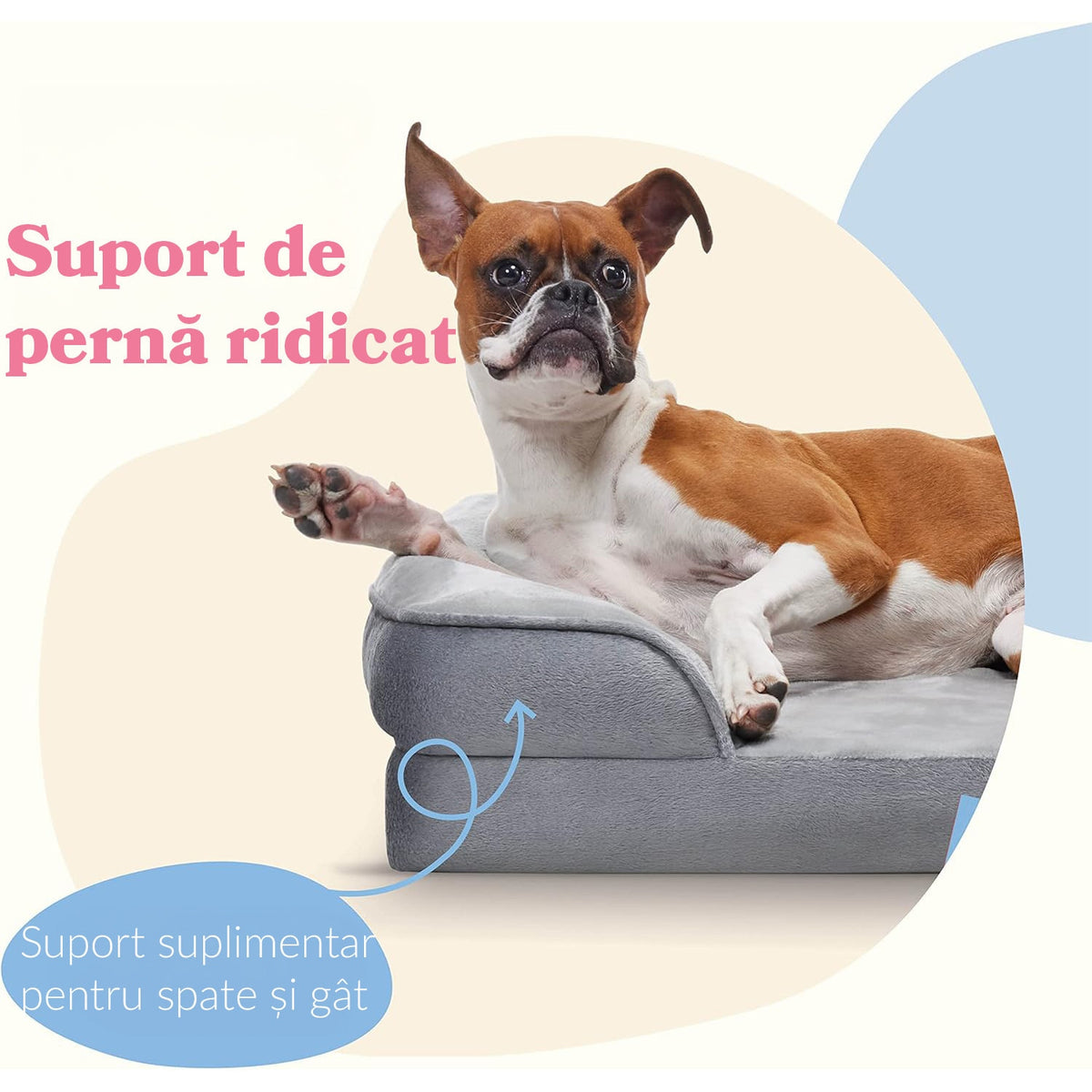 Pat Ortopedic Tip Canapea pentru Caini, Ultra Confortabile pentru Caini de Talie Foarte Mare, Pat Respirabil si Impermeabil – imaginea 8