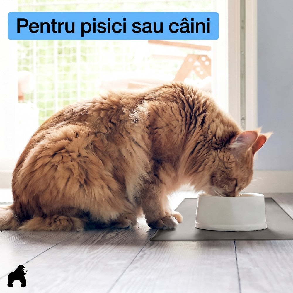 Covoras pentru hranirea animalelor NextWave®️, protejeaza podelele, 100% impermeabil, margini ridicate de 0, 3 cm impotriva – imaginea 9