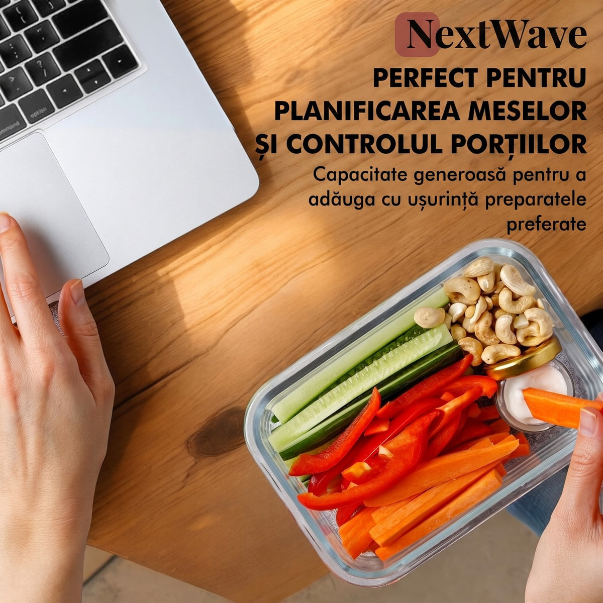 Set 15 Caserole Alimentare din sticla NextWave®️ Capace Etanse, Depozitare Frigider si Congelator, Potrivite pentru – imaginea 9