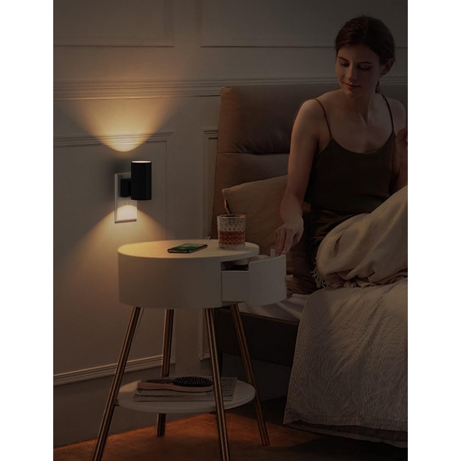 Set 2 Lampi de Noapte LED NextWave®, Senzor zi-noapte, Lampa Fara fir, Usor de instalat, Pentru dressing, dulap de – imaginea 9
