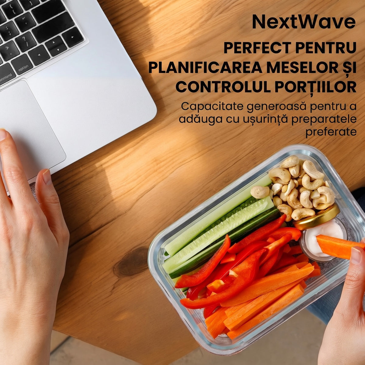 Set 15 Caserole Alimentare din sticla NextWave®️ Capace Etanse, Depozitare Frigider si Congelator, Potrivite pentru – imaginea 9