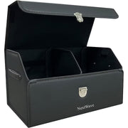 Organizator portbagaj auto Premium NextWave®️, Multifunctional, Pliabil, Rezistent, Manere Laterale, Prindere cu catarame, 2 compartimente mari, 53x31x30 cm, Negru