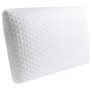 Perna ortopedica pentru dormit NextWave®️, Spuma cu Memorie, Ergonomica pentru Gat si Suport Cervical, Husa detasabila lavabila, Ideala pentru dormitul lateral, spate sau stomac, alba