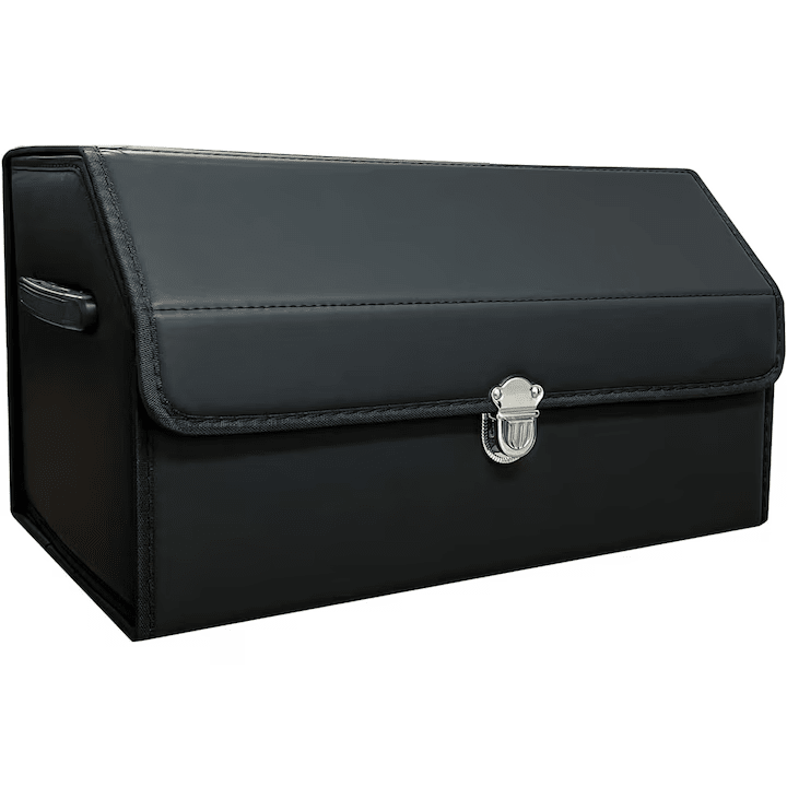 Organizator portbagaj auto Premium NextWave®️, Multifunctional, Pliabil, Rezistent, Manere Laterale, Prindere cu catarame, 2 compartimente mari, 53x31x30 cm