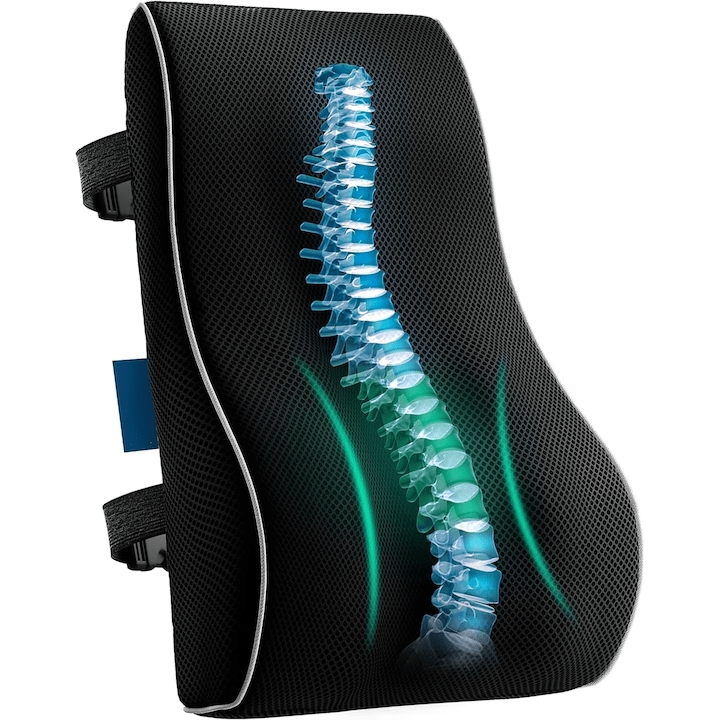 Pernă de scaun NextWave Spumă cu memorie Confort ergonomic pentru birou și mașină Negru 44x40x11 cm