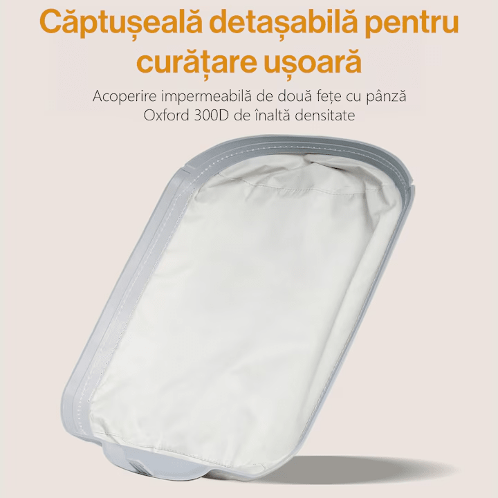 Litiera Automata Smart NextWave® pentru pisica, Auto-Curatare, Aplicatie Mobila, Sterilizare Automata UV, Senzori Ambientali, 76L+ 13L, 3 role saci, alb