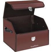 Organizator portbagaj auto Premium NextWave®️, Multifunctional, Pliabil, Rezistent, Manere Laterale, Prindere cu catarame, 1 compartiment mare, 38x31x30 cm, Maro