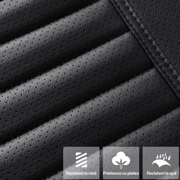 Set de 2 huse NextWave®️ pentru scaune auto, ofera protectie scaunelor din fata, universala, masina personala, taxi, ride sharing, antialunecare, material respirabil, pentru toate sezoanele, buzunare de depozitare