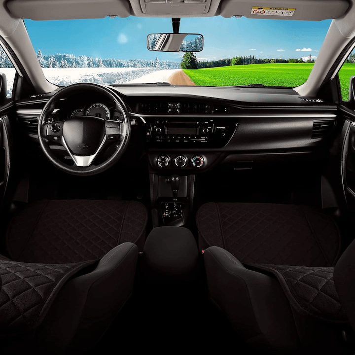 Husa scaun auto universala NextWave®️, ofera protectie scaun fata, universala, masina personala, taxi, ride sharing, antialunecare, material respirabil, pentru toate sezoanele