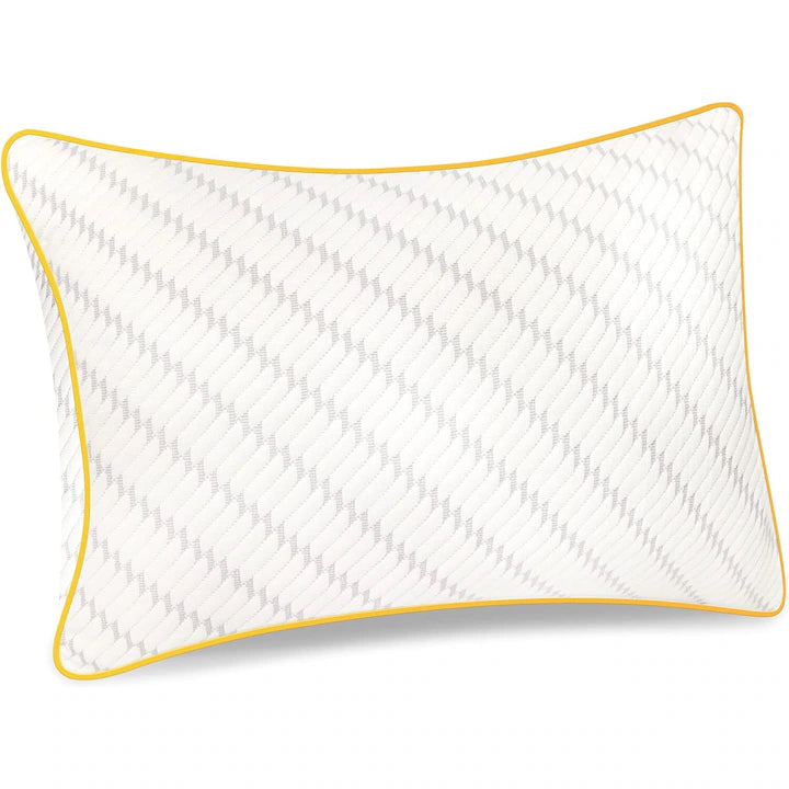Perna ortopedica pentru dormit ajustabila NextWave®️, Spuma cu Memorie Maruntita pentru Gat si Suport Cervical, 2 Zone de Confort, Ideala pentru dormitul lateral, spate sau stomac, Husa lavabila, 70x50 cm