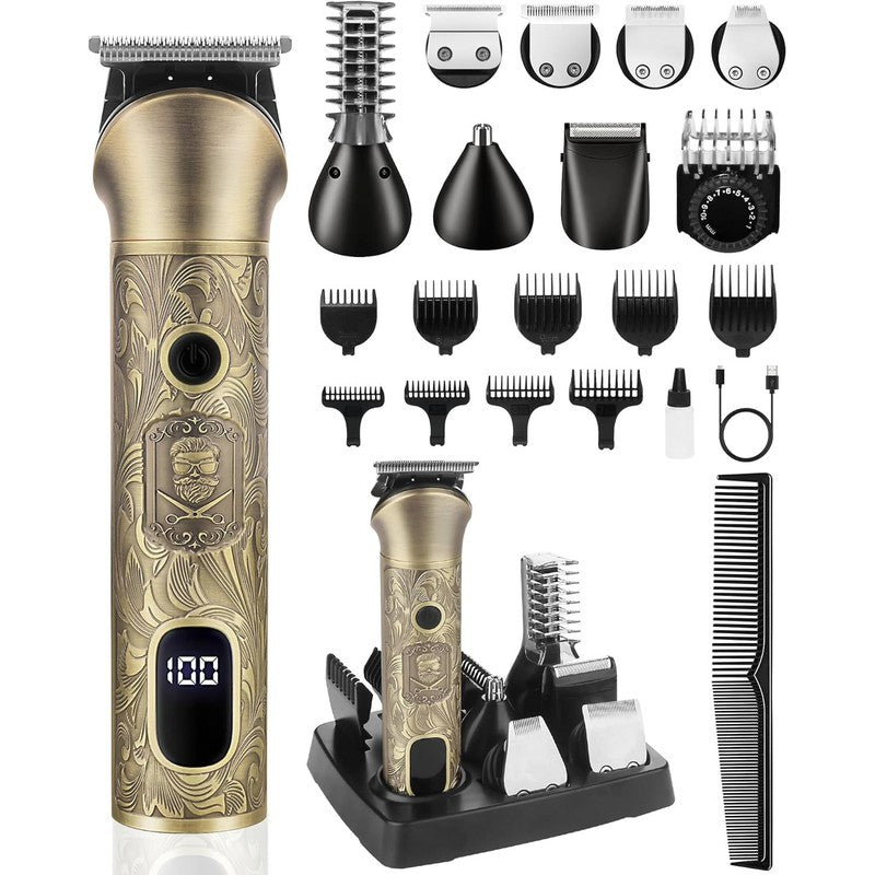 Masina de tuns si Aparat de ras BeGenius®, Multifunctionala 7 in 1, Lame Inox, Corp Metal, Profesional, Ba — detaliu vizual 1