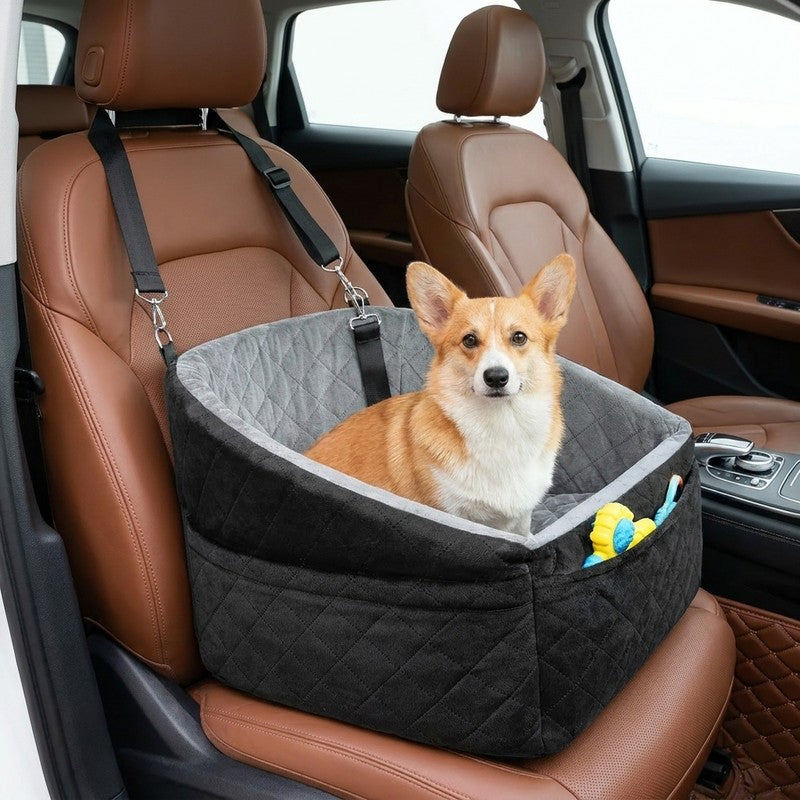Scaun auto NextWave® pentru caini, detasabil si lavabil, pentru animale de pana la 13,6 kg, cu lesa de sig — detaliu vizual 1