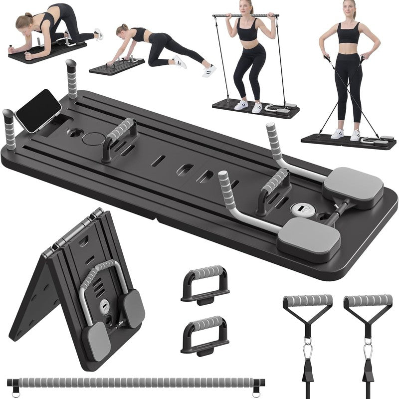 Placă Pilates Reformer 5 în 1 NextWave®️, aparat pliabil pentru antrenament complet și tonifierea corpului — detaliu vizual 1
