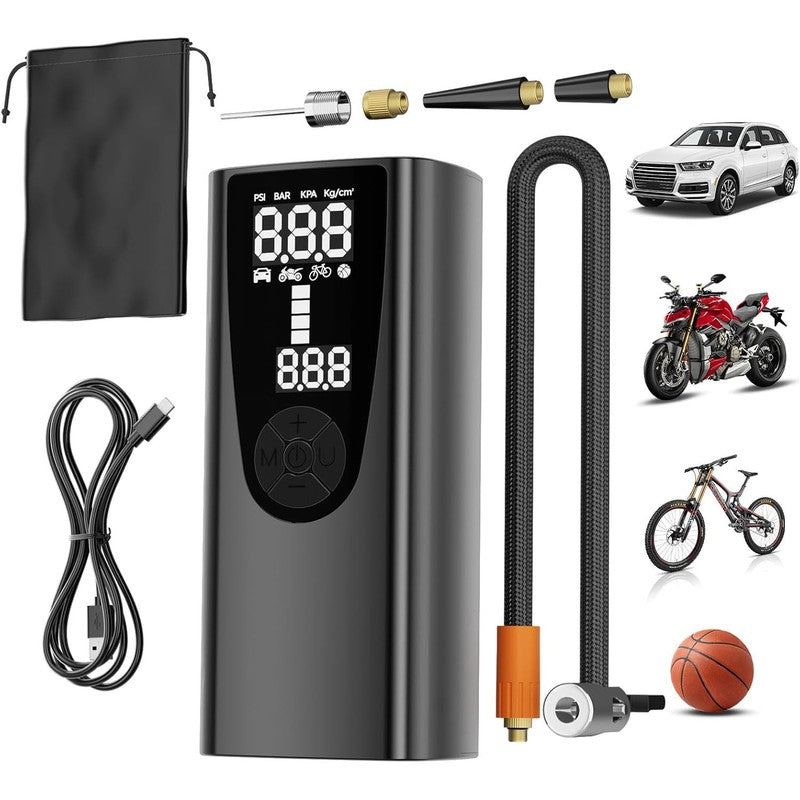 Compresor portabil electric NextWave® – pompa de aer reincarcabila 6000 mAh, presiune 0, 1-10, 3 bar (150 — detaliu vizual 1