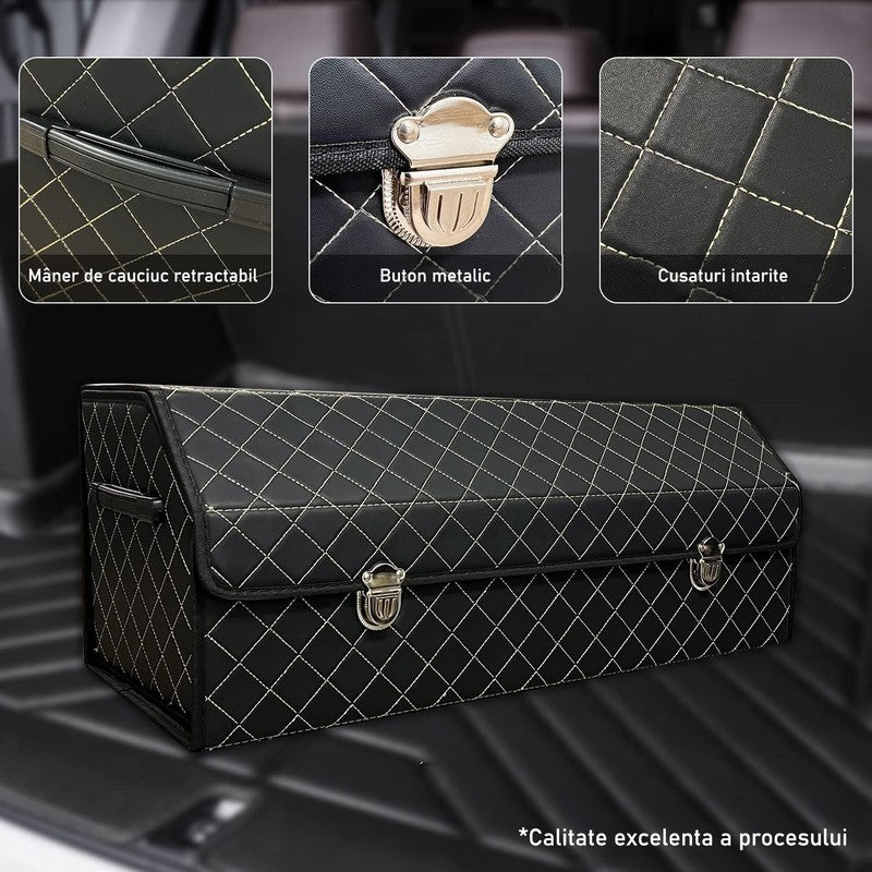 Organizator portbagaj auto Premium NextWave®️, Multifunctional, Pliabil, Rezistent, Manere Laterale, Prind — detaliu vizual 1