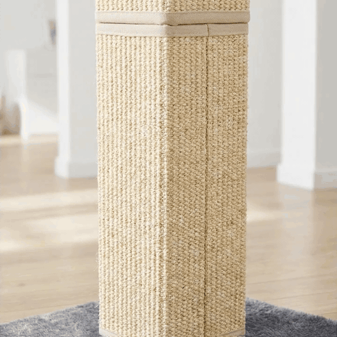 Ansamblu de joaca pentru pisici NextWave®, stalp pentru ascutit ghearelor, bila suspendata, confectionat din sisan natural, r