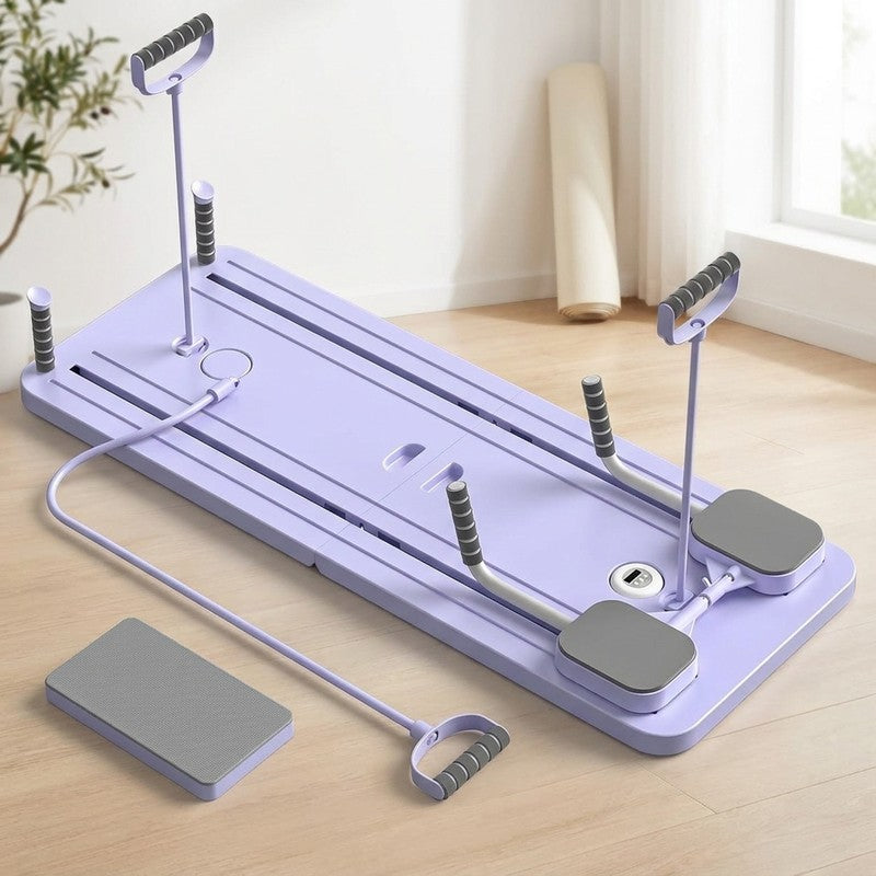 Aparat Pilates Reformer pliabil NextWave® – echipament de antrenament pentru acasa, ideal pentru incepator — detaliu vizual 1