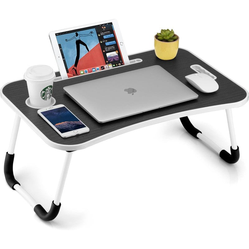NextWave® Masa Portabila si Pliabila pentru Laptop 60×40 cm, Birou Lap Table pliabil cu Perna, Suport Paha — detaliu vizual 1