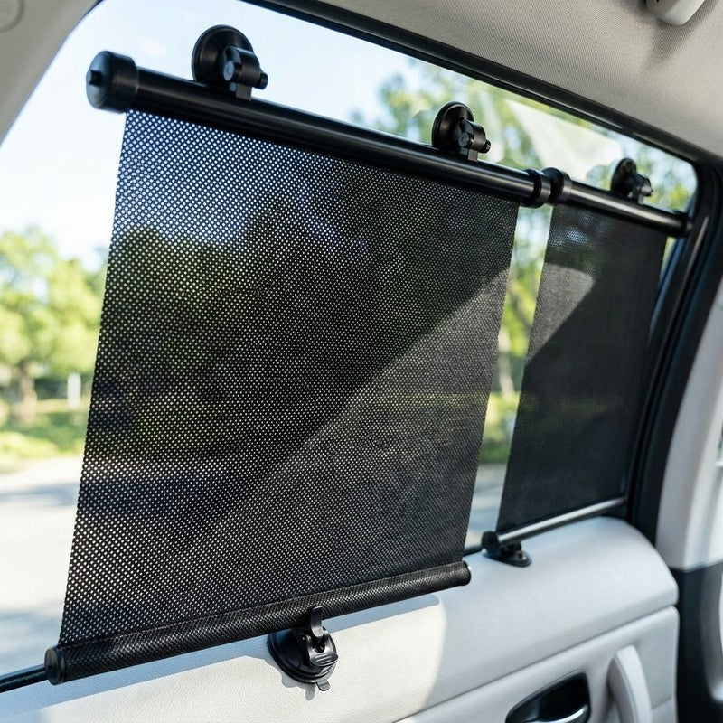 Set 2 parasolare auto retractabile NextWave®, pentru geamuri laterale, protectie impotriva razelor solare, — detaliu vizual 1