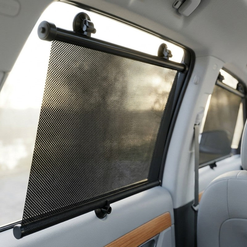 Set 2 parasolare auto retractabile NextWave®, pentru geamuri laterale, protectie impotriva razelor solare, — detaliu vizual 1